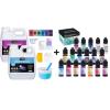 Bundle Set of 80oz Epoxy Resin and 18 Pics Alcohol Ink for Epoxy Resin