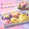 LET’S RESIN All-in-One Kit for Taba Squishy, 16oz Flex Rubber for Squishy Maker, with Larger Cat Paw & Cheese Silicone Molds, Color Paste, Flocking Powder, Ideal DIY Gift for Family, Stress Relief
