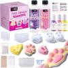 LET’S RESIN All-in-One Kit for Taba Squishy, 16oz Flex Rubber for Squishy Maker, with Larger Cat Paw & Cheese Silicone Molds, Color Paste, Flocking Powder, Ideal DIY Gift for Family, Stress Relief