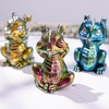 Bondle Set of Hear, Speak, See No Evil 3 Pcs Dragon Epoxy Resin Molds,Gemstone Dragon Resin Mold