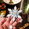 LET’S RESIN Christmas Resin Molds, 6 Pcs Varying Sizes Snowflake Epoxy Resin Molds Silicone, 3D Ice Crystal Resin Ornament Molds, Silicone Molds for Epoxy Resin, Tree & Car Decoration