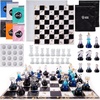 LET’S RESIN Resin Chess Set Mold, Large Tic Tac Toe Resin Mold 2Pcs, Double 6 Domino Epoxy Mold Standard Size