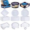 LET’S RESIN Silicone Kit With Rolling Tray Mold, Ashtray Jar With Lid and 18 Pcs Coaster Molds
