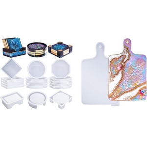 Bundle 18Pcs Coaster Molds and Cutting Board Resin Molds