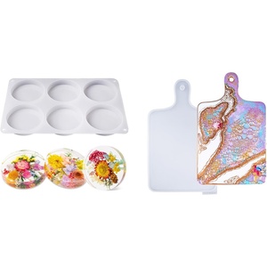 Bundle 6 Cavity Coaster Mold and Cutting Board Resin Mold