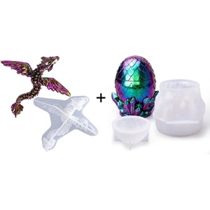 Bundle Set of Dragon Egg Resin Molds, Gemstone Dragon Resin Mold