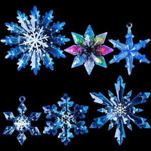 LET’S RESIN Christmas Resin Molds, 6 Pcs Varying Sizes Snowflake Epoxy Resin Molds Silicone, 3D Ice Crystal Resin Ornament Molds, Silicone Molds for Epoxy Resin, Tree & Car Decoration