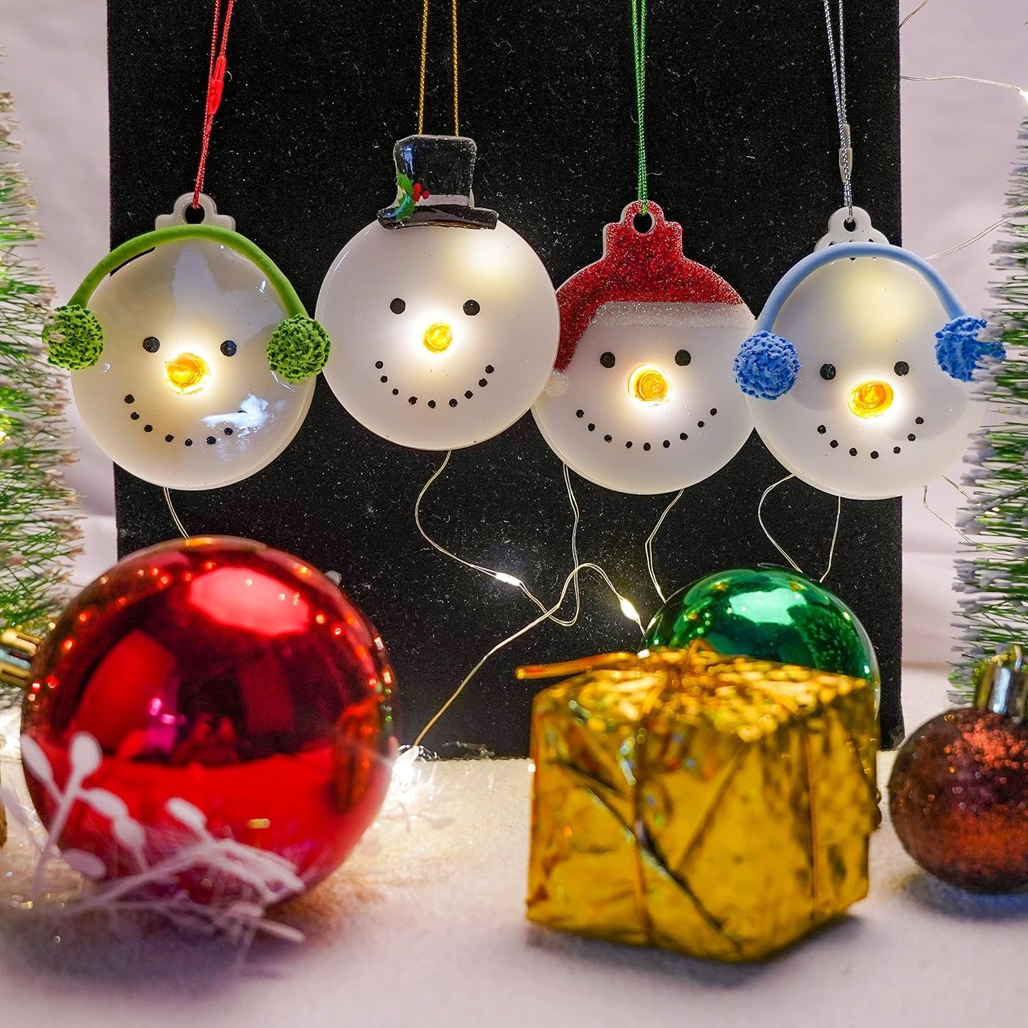 image:imageLETS RESIN Christmas Resin Molds Each 24 Inch Christmas Ornament Resin Molds Silicone with 20 Pcs Lanyards8 Round Cavities Silicone Molds for Christmas Tree Decor Xmas Gifts