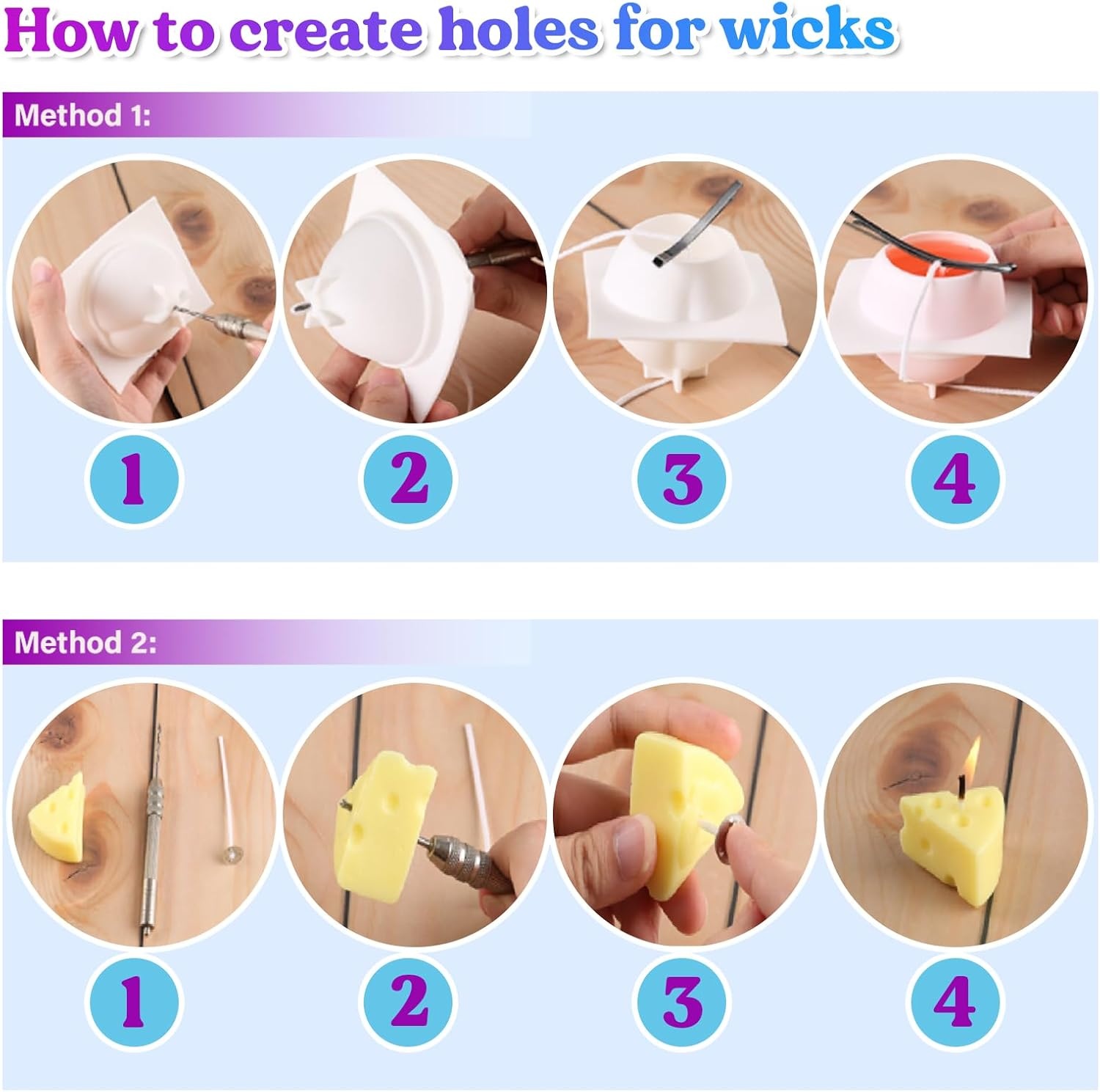 image:imageLETS RESIN Flower Resin Molds Rose Candle Making Molds Including 6 PCS Flower Silicone Resina Moldes Silicone Molds for Epoxy Resin CraftCandle Making
